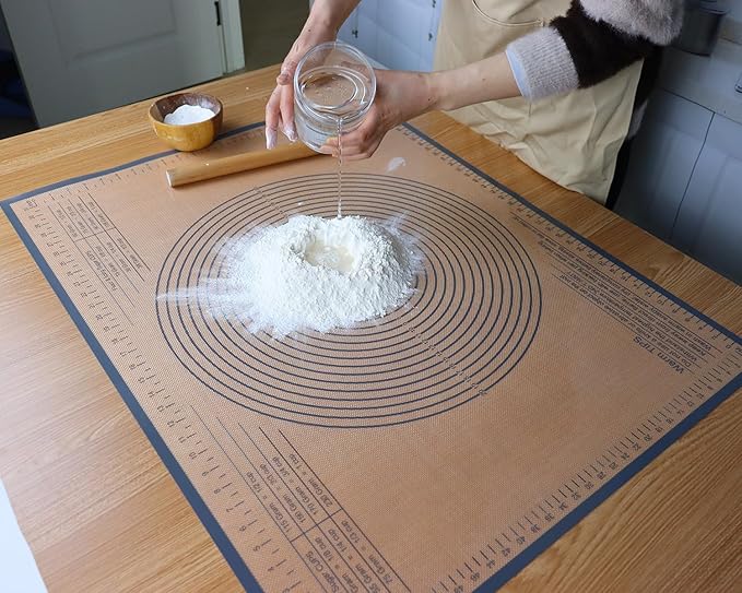 Silicone Pastry Mat 34 X 26 Inch - Nonstick Baking Mat Perfect for Dough, Pastry, Pie Crust, Fondant, Bread, Cookies, Pasta, Pizza