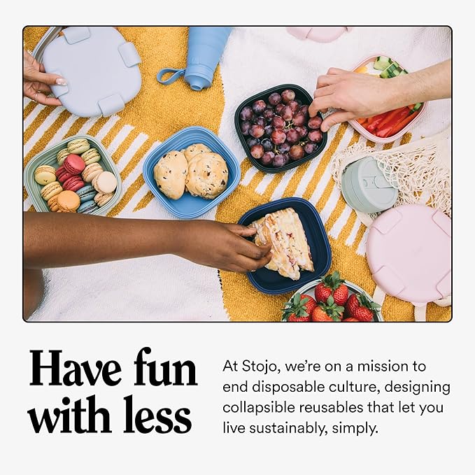 STOJO Collapsible Bowl - Translucent 36oz - Reusable Silicone Bowl (Translucent Sage Green)