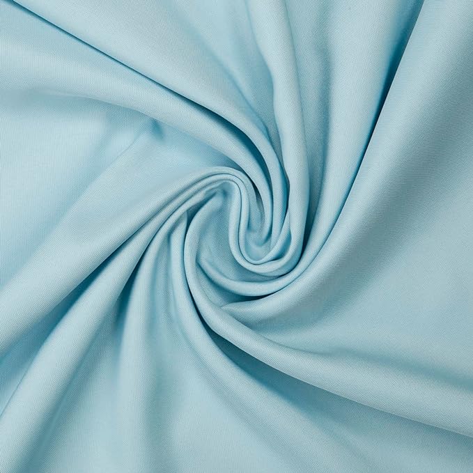 Gee Di Moda Rectangle Tablecloth - 90 x 156 Inch Baby Blue Table Cloth for 8 Foot Table with Floor-Length Drop - Heavy Duty Washable Fabric - 8 Ft Buffet Table, Holiday Party, Wedding & Baby Shower