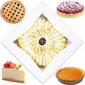 BAKELUV Pie Boxes for 9 Inch Pie | White, 12 Pack | 9x9x2.5 Bakery Box with Window, 9x9 Cookie Box, 9 Inch Pastry Boxes with Window Bulk, Cake Boxes, Auto Pop Up