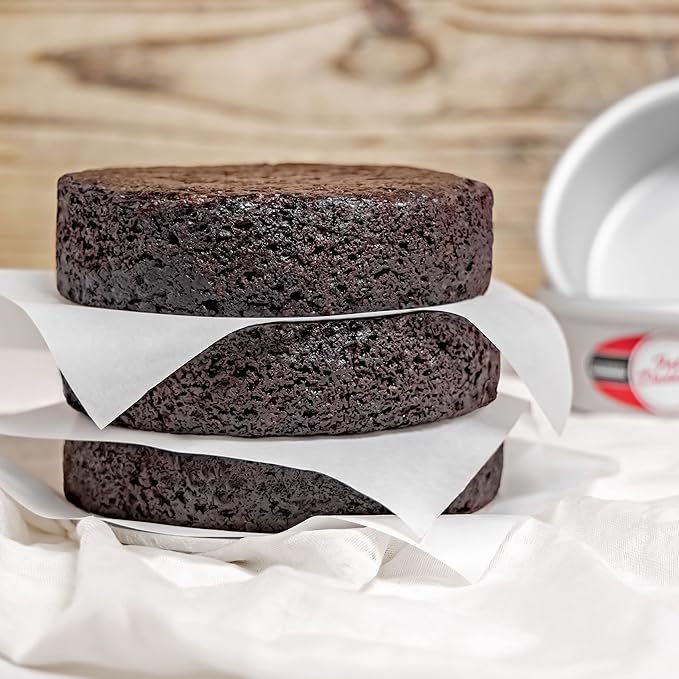 Fat Daddio's Anodized Aluminum Round Cake Pans, 2 Piece Set, 7 x 2 Inch