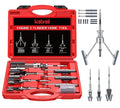 Kolvoii Cylinder Hone Tool Set with Tool Box, Adjustable Engine Cylinder Honing Tool for Sizes 3/4" to 7" Cylinders, 1-1/8", 3" and 4" Diameters with Extra 11 Piece Replacement Honing Stones - Red