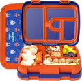 YOLAY Bento Box for Kids Lunch Box Leak-Proof, 5-Compartment Lunch Box Kids for Ages 3-10, Durable with Anti-Slip Base, Suitable for Schools, Outdoor and Travel (Robo)