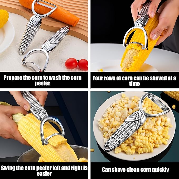 Corn Peeler for Corn on the Cob,2026 Upgraded corn cob stripper tool,Corn on the Cob Remover,Corn Cob Stripper tool Easy to Clean,Sweet Corn Cutter,Corn Cob Peeler as Gift for Women
