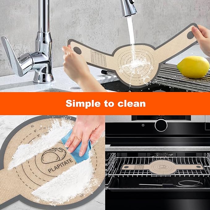 Silicone Bread Sling Dutch Oven Liner, Non-Stick & Easy Clean Reusable Oval and Round Silicone Bread Baking Mat with Long Handles, Easy to Transfer Sourdough Bread - 2 Gray Set