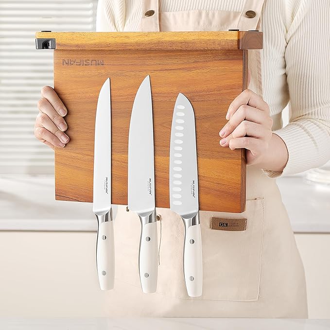 Magnetic Knife Block - Magnetic Knife Holder - Magnetic Knife Stand- Cutlery Display Stand and Storage Rack（sharpener)