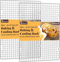 Cooling Racks for Cooking and Baking - 2 PCS 11.65" x 16.85" Grid Wire Baking Rack for Oven Cooking, Baking, Grilling, Roasting - Dishwasher Safe Bacon Rack - Fits Half Sheet Cookie Pan