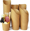 CAMKYDE 100 Pcs French Fries Holder, 14oz Disposable Paper French Fry Cups Charcuterie Cups for all Occasions (14oz, Brown)