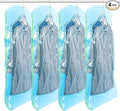 TAILI Hanging Vacuum Storage Sealer Space Saver Bags for Clothes, Suits, Coats or Jackets, Closet Organizer, 4 Pack Jumbo Blue