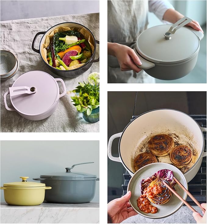 Vermicular Oven Pot 2.0 | Lightweight Enameled Cast Iron Pot | 14cm (1 Qt) | Non-Toxic | Induction-compatible | Dutch Oven | Made in Japan | Oyster Gray