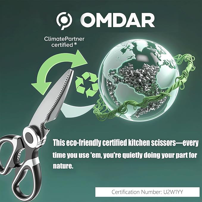 Kitchen Scissors All Purpose 3 Pack - Heavy Duty Stainless Steel Cooking Shears for Cutting Meat, Food, Fish, Poultry Multipurpose Sharp Sissors for Dishwasher Safe