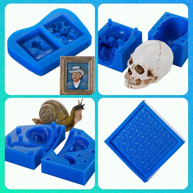 BBDINO Silicone Mold Making Kit 30A, Mold-Making Silicon Rubber 1 Gallon/10 Lbs/160 Oz Liquid Silicon for Molds Making, 1:1 by Volume, Ideal for Silicone, Resins, Soap, Concrete, Wax Molding