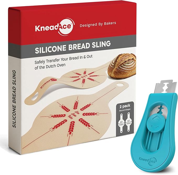 KneadAce Bread Lame & Bread Slings Set Of 2 x Round