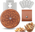 UFO Bread Lame Cutter for Homemade Sourdough,Bread Scorer Tool for Sourdough with 5 Blades and Storage Cover,Slashing Tool Bread Cutting Knife for Artisan Bread and Makers (Circle-brown)