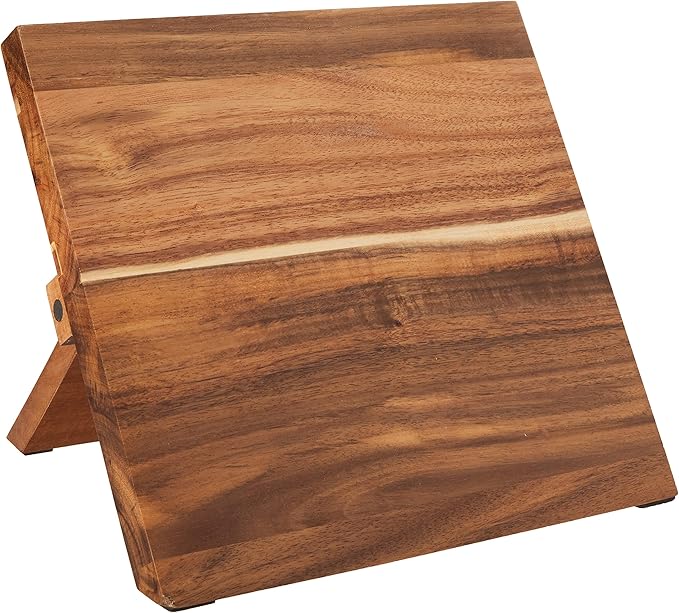 Mercer Culinary Millennia Colors 5-Piece Magnetic Board Set with Green Handles, Acacia, 16 x 8 x 18 inches