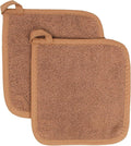 RITZ Terry Potholder & Hot Pad: Unparalleled Heat Resistant, Durable 100% Cotton – Ergonomically Designed for Optimal Grip – Easy-Care Machine Washable – 2-Pack, Copper